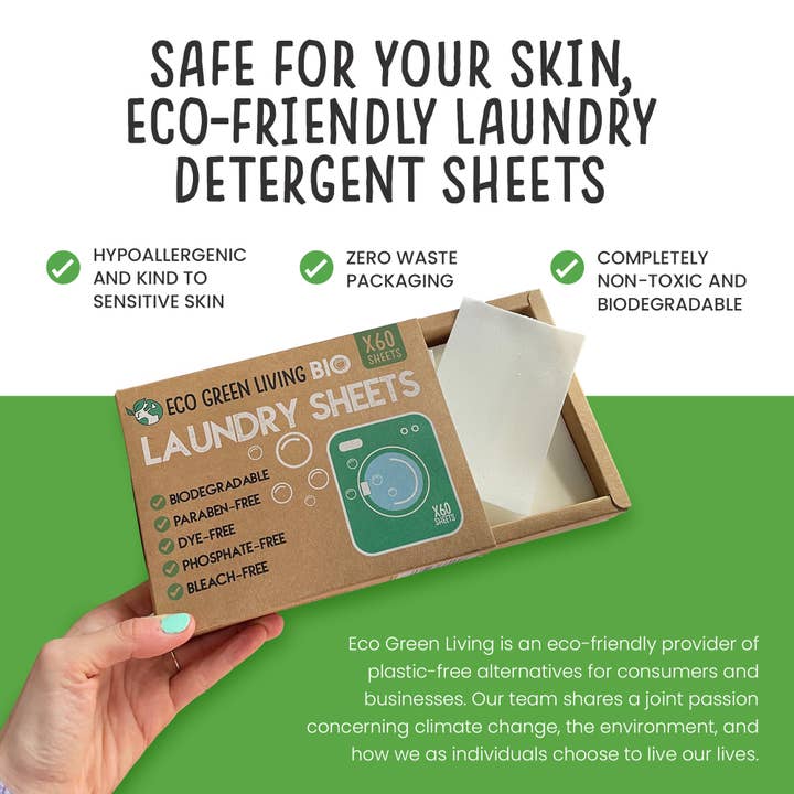 Eco Green Living Laundry Detergent Sheets X 60 (Fragrance-Free)